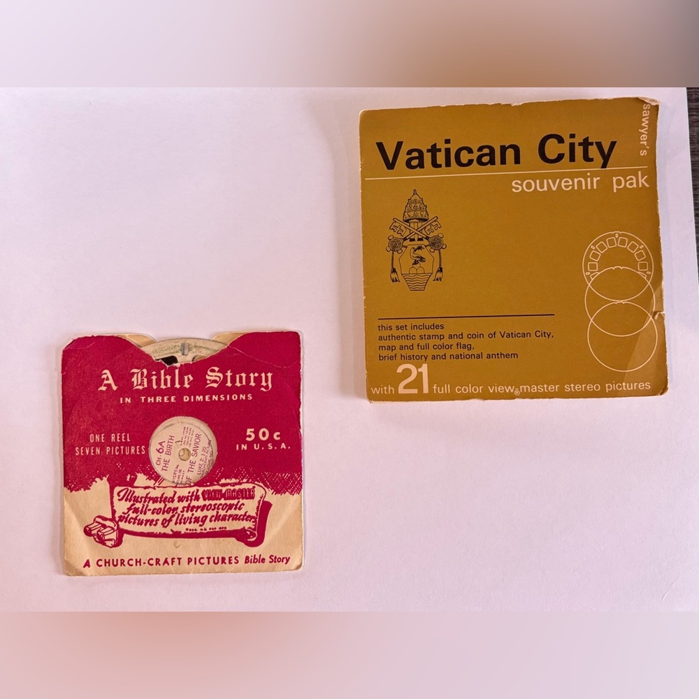 Bible Story & Vatican City Vintage View-Master Reels